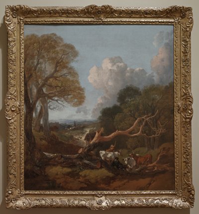 倒れた木、おそらく1750年から1753年の間に 作： Thomas Gainsborough